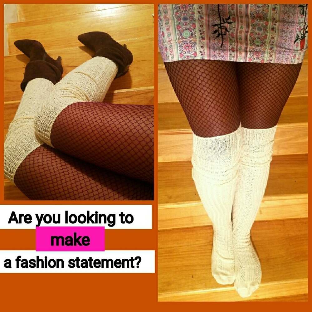 Cotton Cable Over the Knee Socks